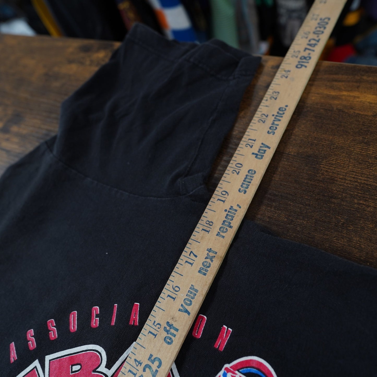 (M) Vintage Chicago Bulls Logo 7 1996 World Champs T-Shirt Men's M Black