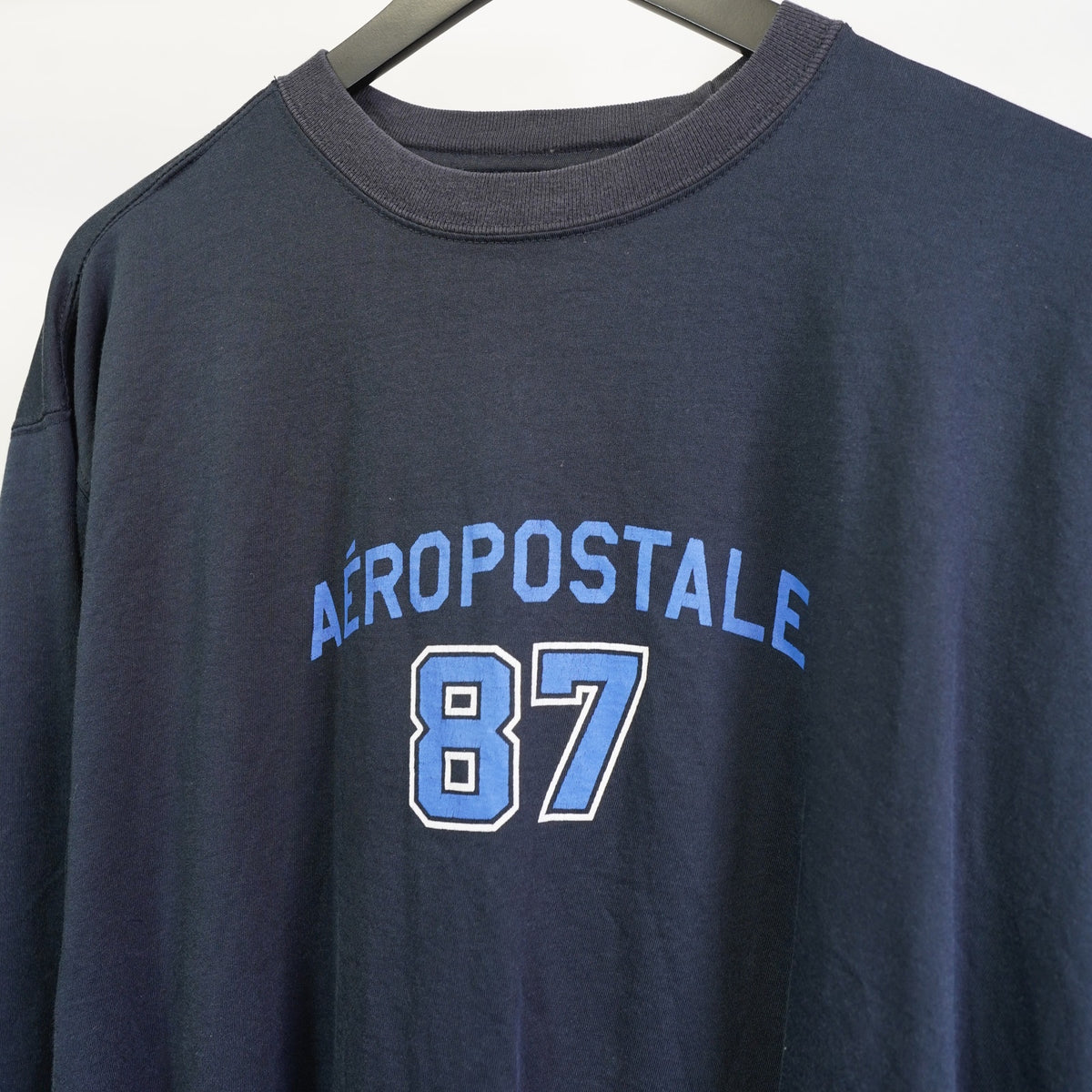 (L) Vintage Aeropostale Y2K Long Sleeve T-Shirt Jersey Men's L Blue Utility 2000s