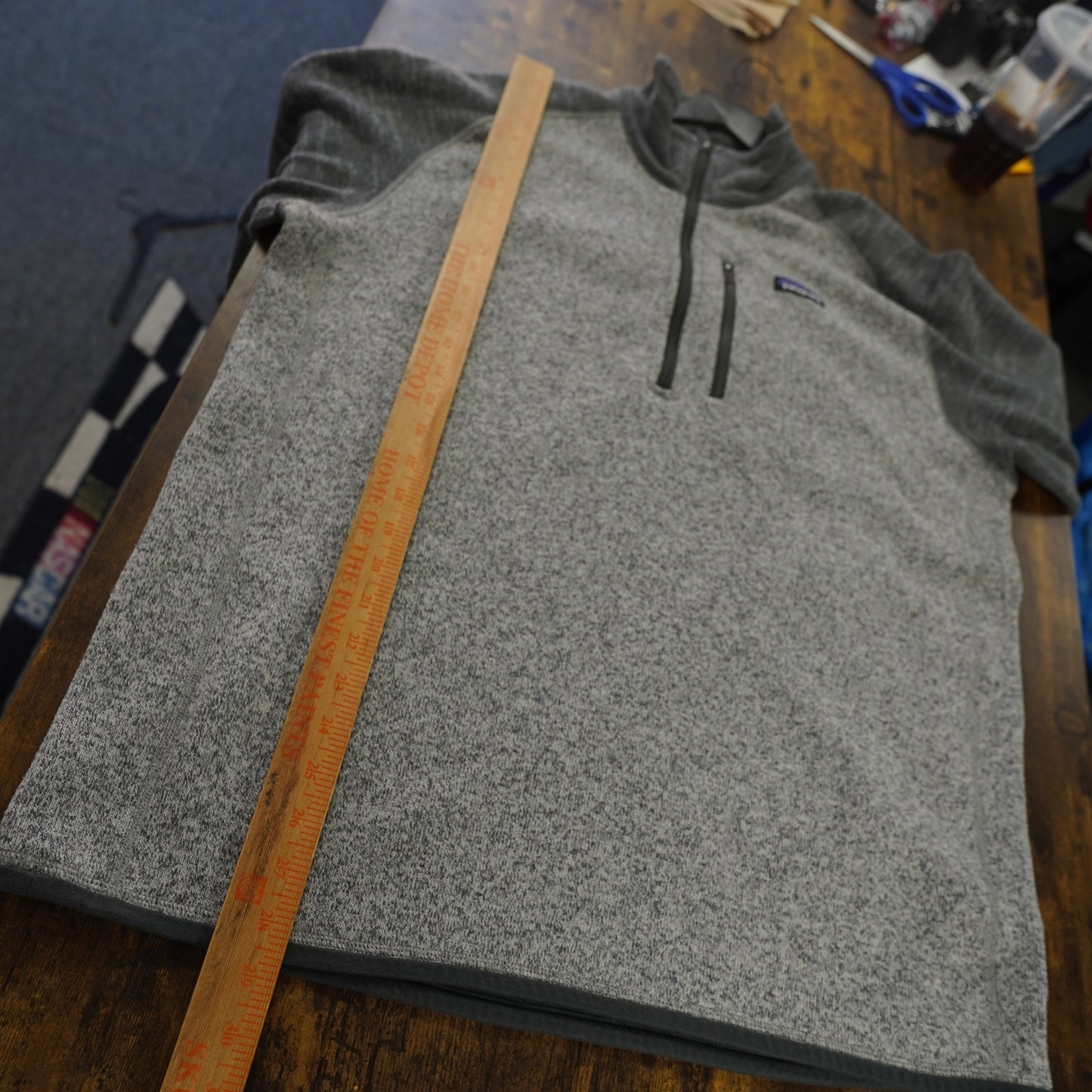(XL) Patagonia Better Sweater 1/4-Zip Fleece Pullover Men's XL Gray Two Tone Sweater