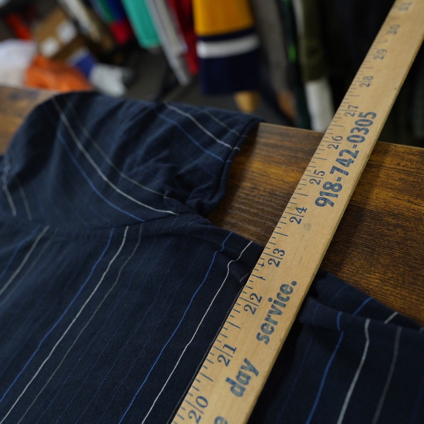(XL) Vintage Penn State Nittany Lion Embroidered Striped Polo Shirt Men's XL Blue
