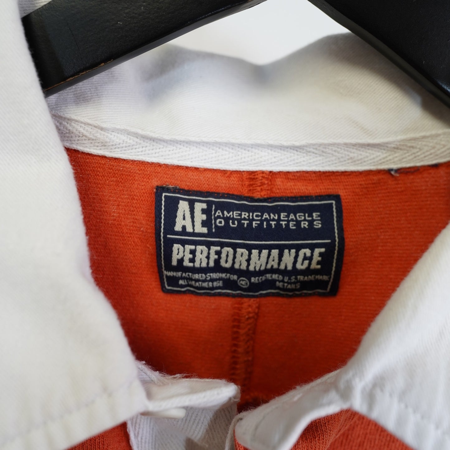 (XL) Vintage Abercrombie & Fitch Performance Rugby Polo Shirt Men's XL Orange Preppy