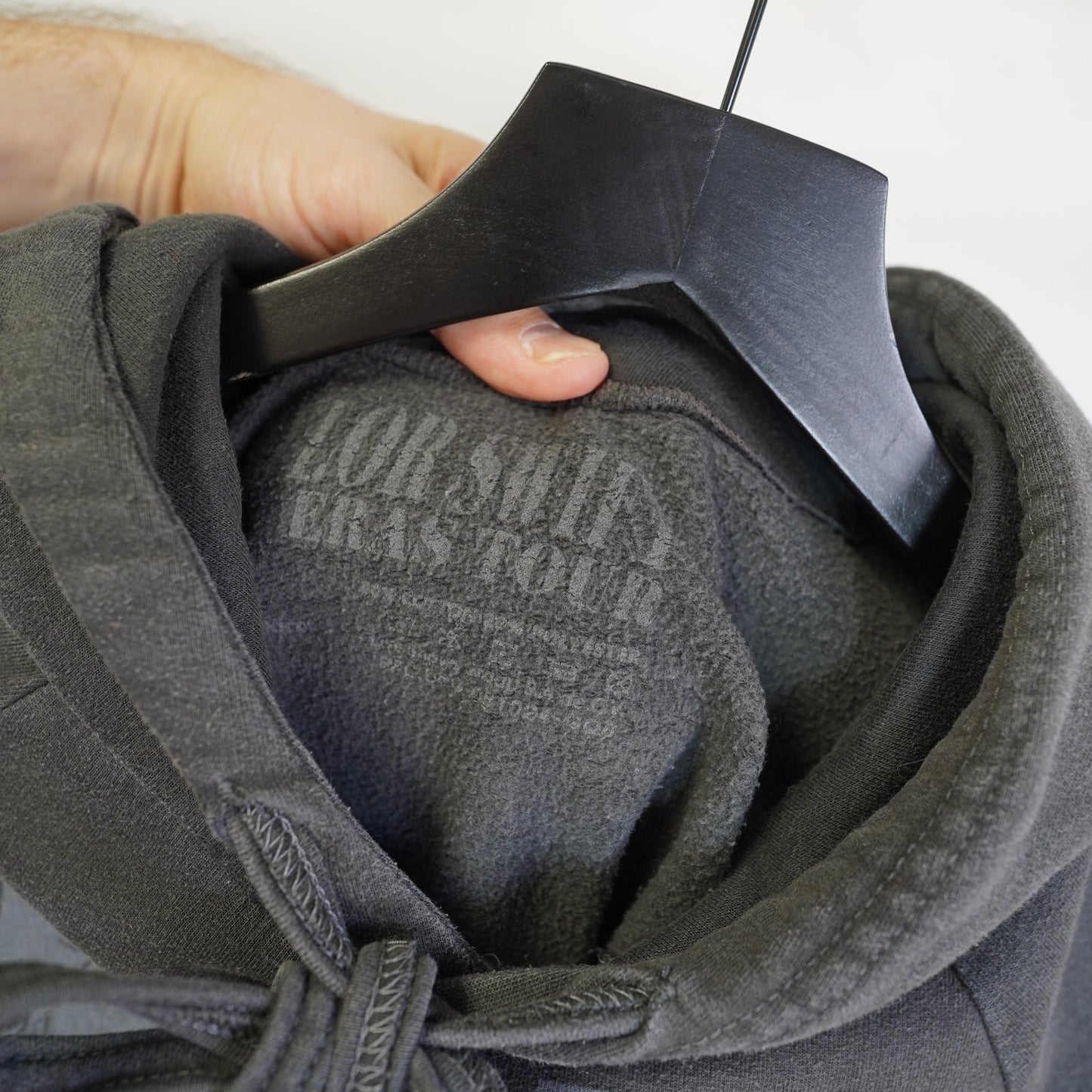 (L) Taylor Swift The Eras Tour Charcoal Hoodie Adult Size L Black Gray EUC