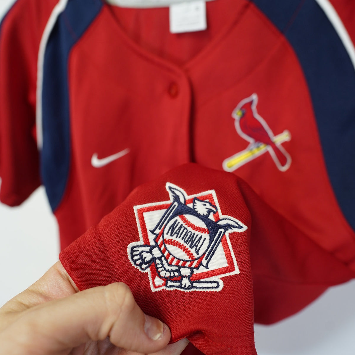 (Boys S) Vintage Nik St. Louis Cardinals Sewn Baseball Jersey Boys S 4-6 Red MLB Y2K
