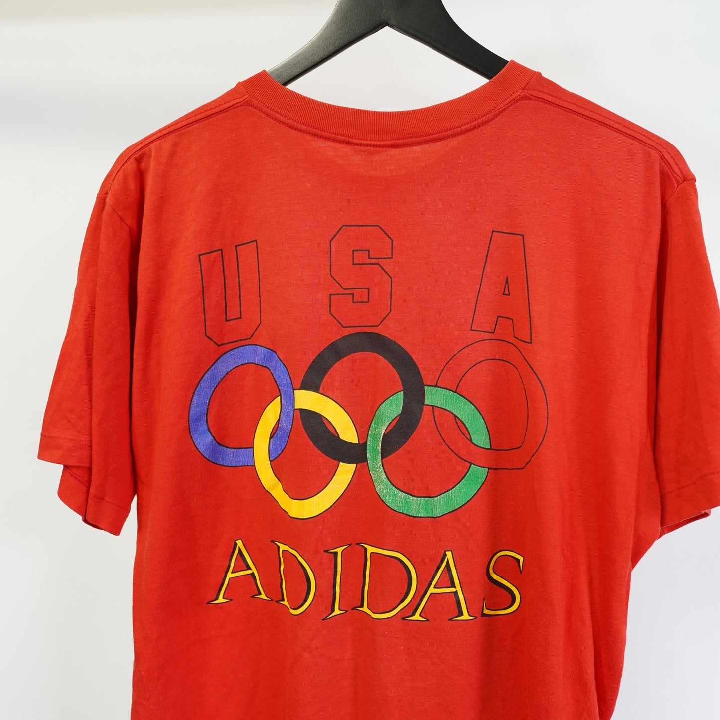 (XL) Vintage Adidas Olympic Summer Games Single Stitch T-Shirt Men's XL Basketball 90