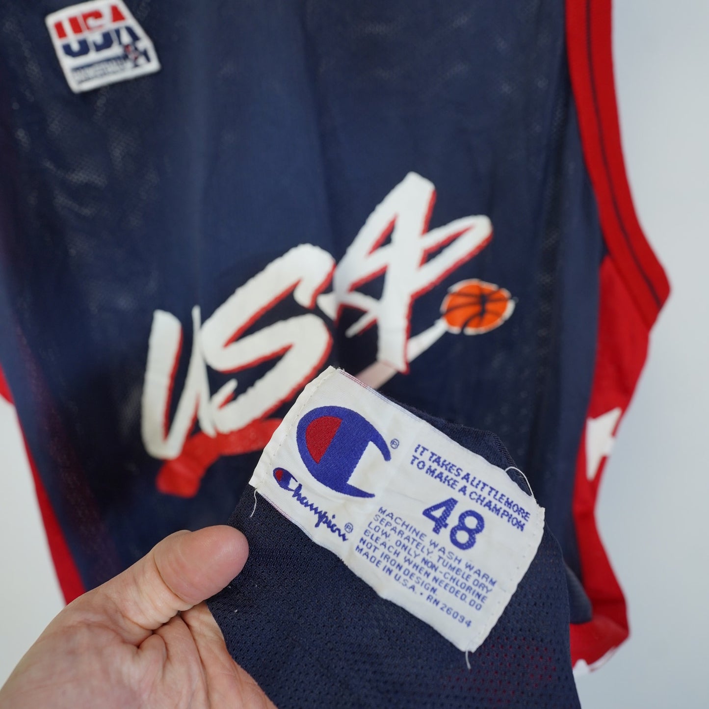 (XL) Vintage Champion Grant Hill Olympic Dream Team Basketball Jersey Men's XL Sz. 48