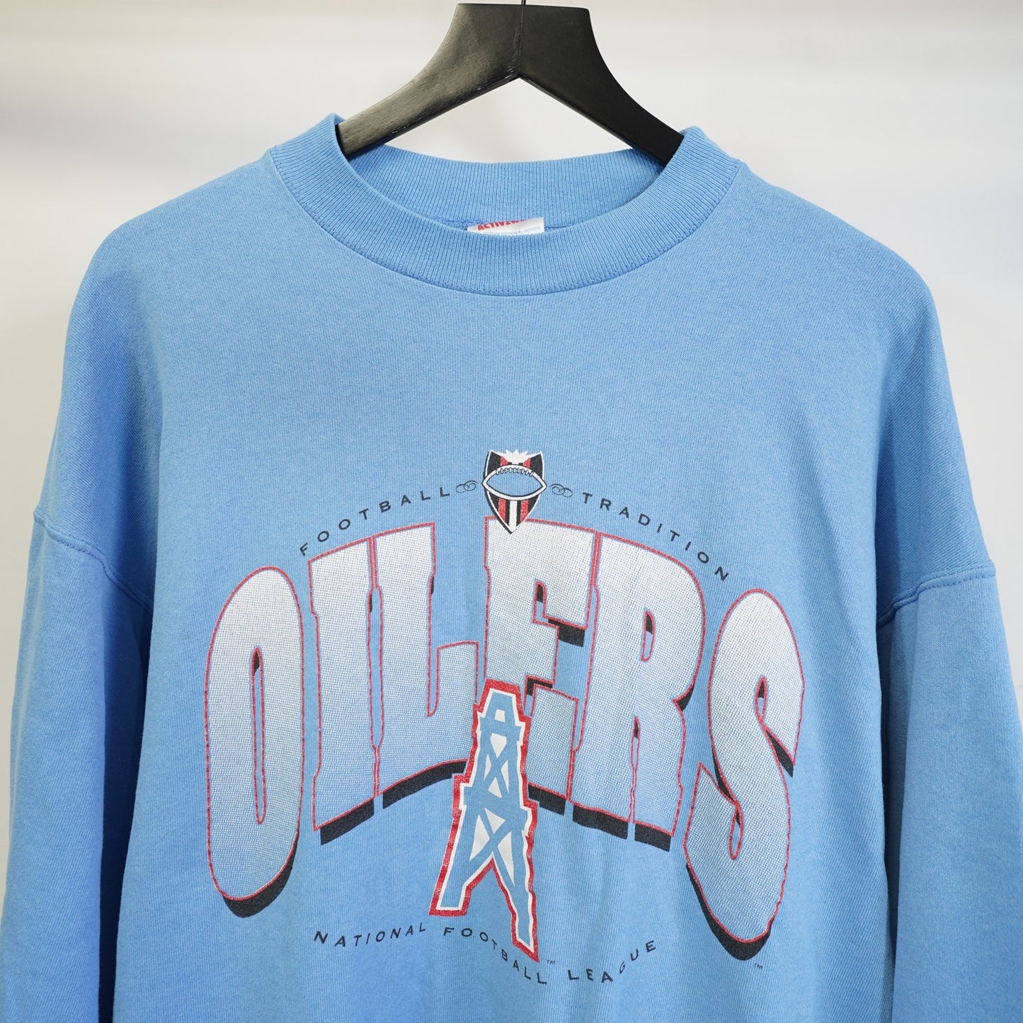 (XXL) Vintage Houston Oilers 90s Hanes Crewneck Sweatshirt Men's XXL Columbia Blue