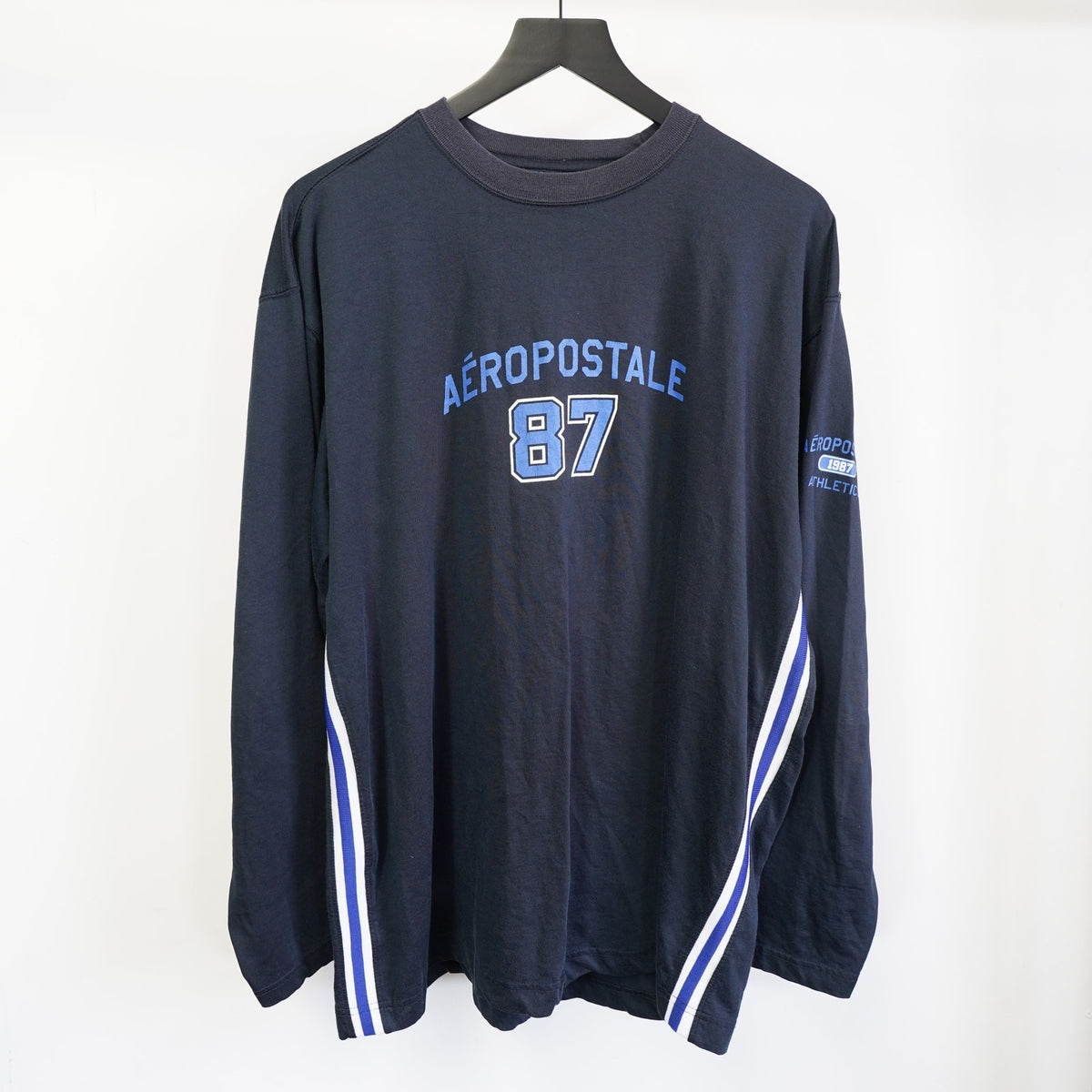 (L) Vintage Aeropostale Y2K Long Sleeve T-Shirt Jersey Men's L Blue Utility 2000s
