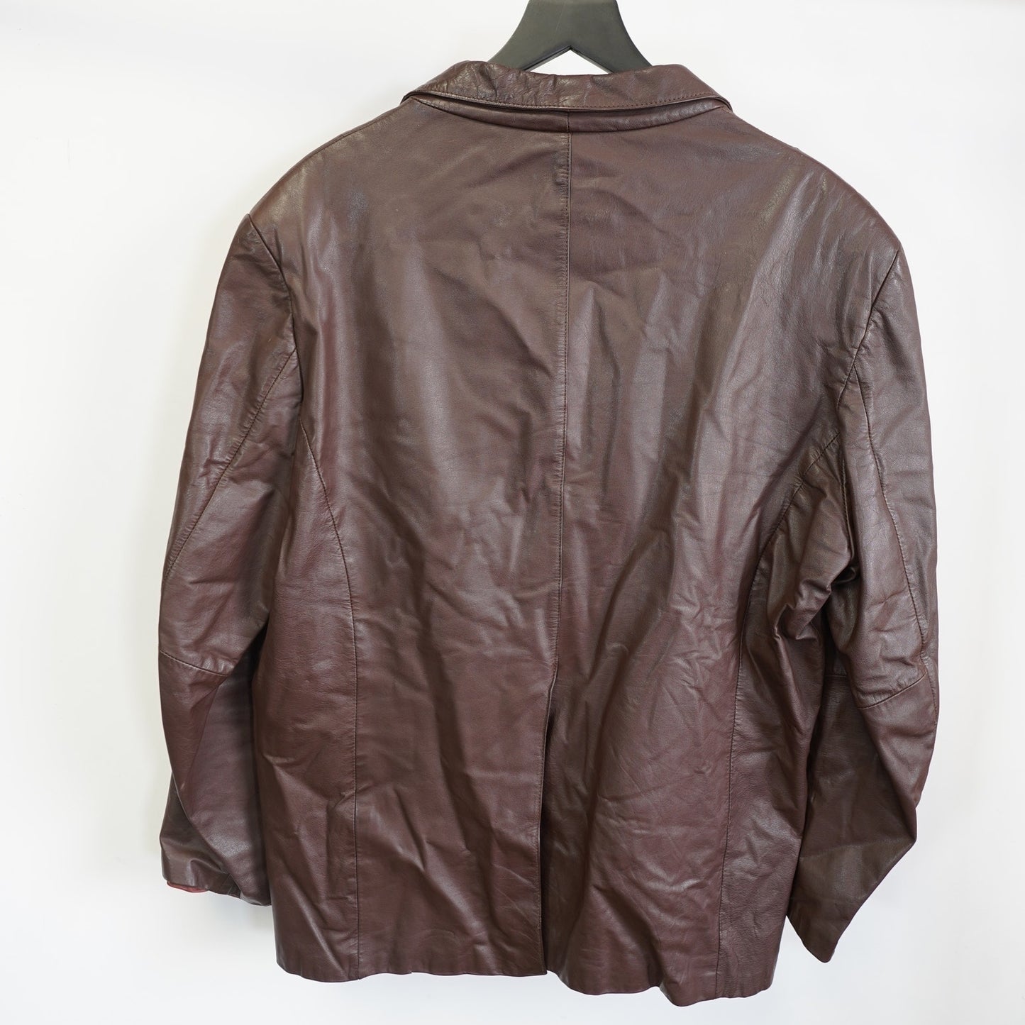 (L) True Vintage Adler Western Leather Overcoat Blazer Jacket Men's XL Sz. 46 Brown