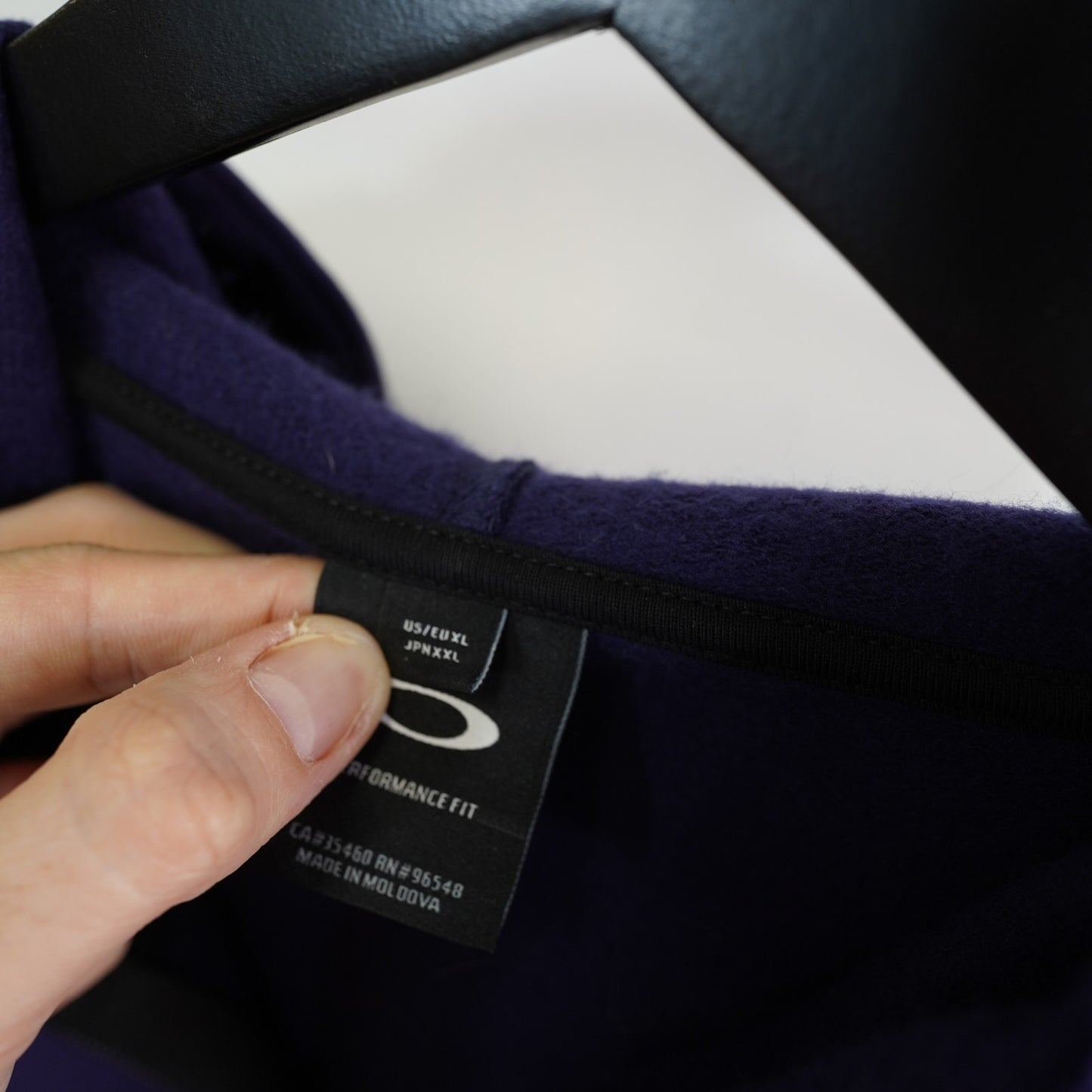 (XL) Oakley Bark FZ 2.0 Logo Full Zip Hoodie Navy Blue Y2K 2000s Tech