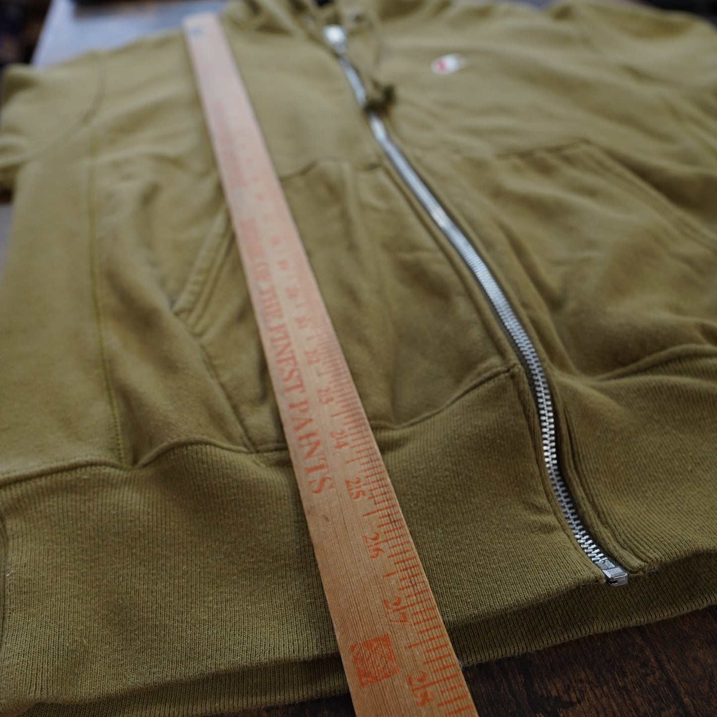 (M) Champion Reverse Weave Full Zip Hoodie Men's M Olive Green Jacket