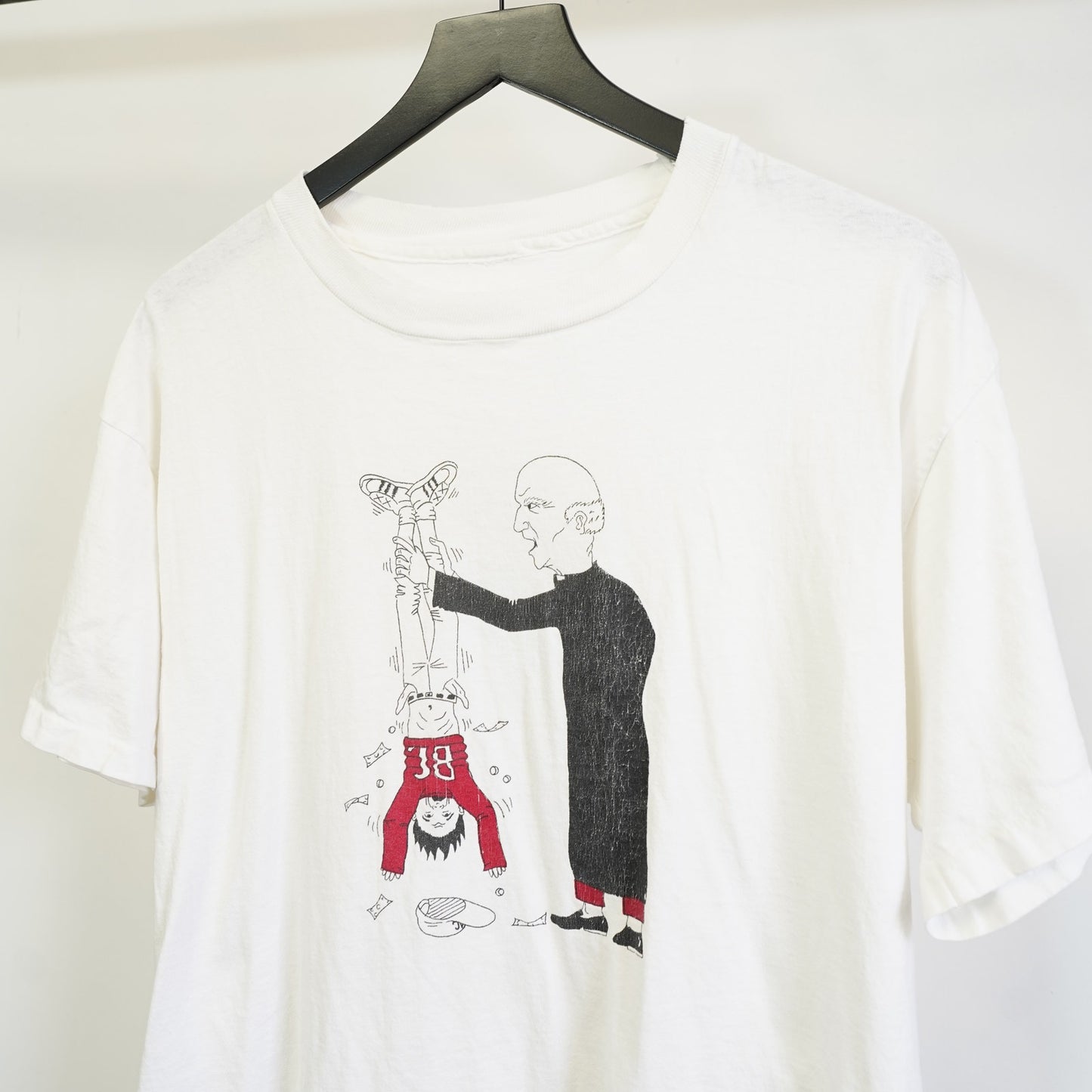 (L) Vintage Boston College Tuition Victim 90s Jesus Priest T-Shirt Men's L White