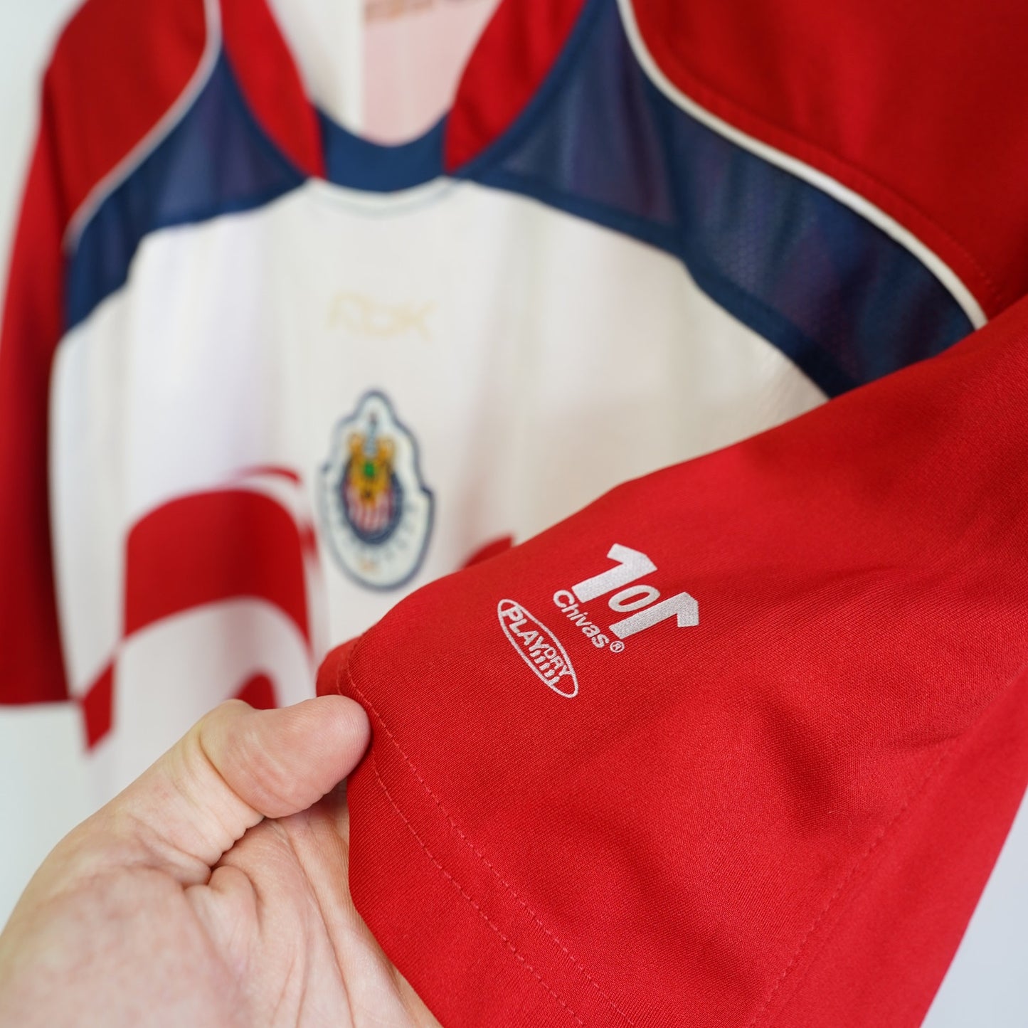 (L) Chivas de Guadalajara 2006–07 Reebok Home Soccer Jersey Men's L Red Futbol Kit
