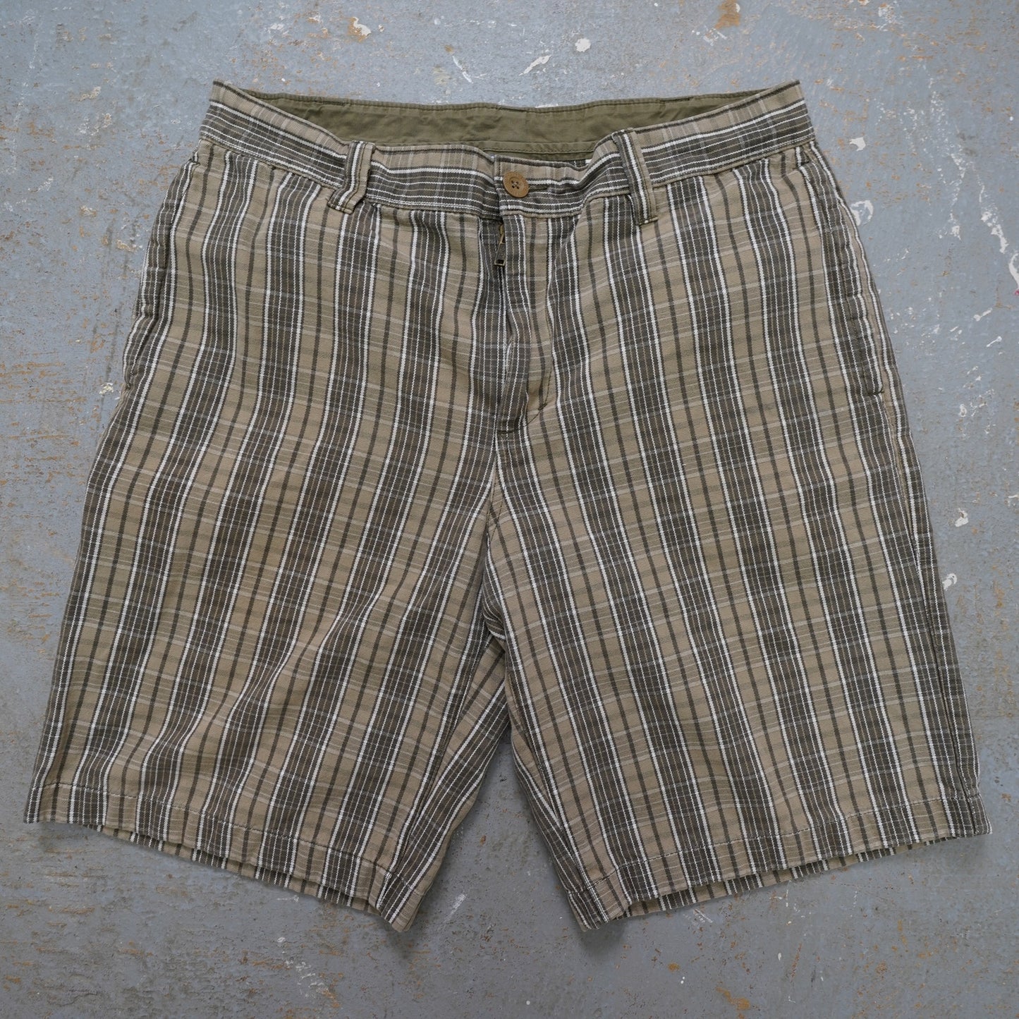 (Sz. 34) The North Face Plaid Hiking Shorts Men's 34 Brown Tan Gorpcore Outdoors Casual