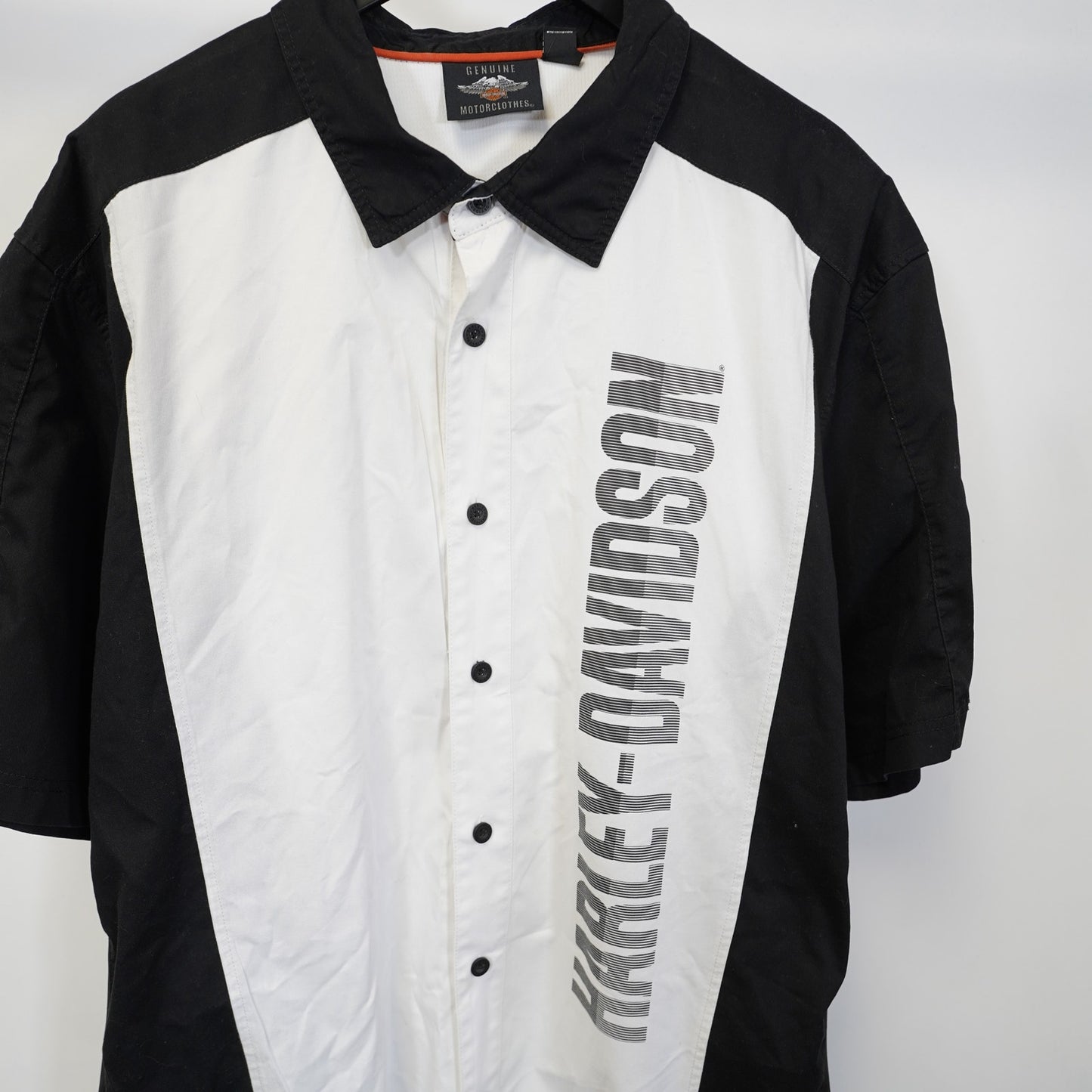 (3XL) Harley-Davidson Performance Mesh Biker Button-Up Men's 3XL Motorcycle White