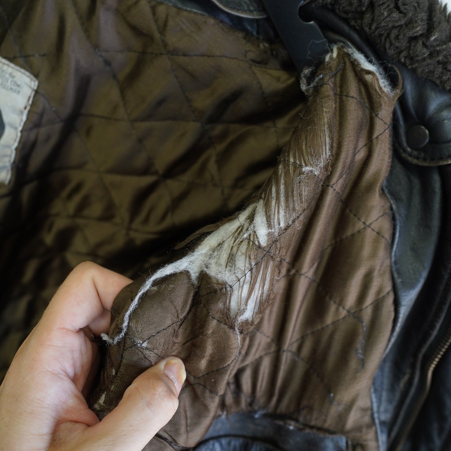 (M) Vintage American Express Leather Bomber Jacket Men's M Sz. 42 Dark Brown Pilot