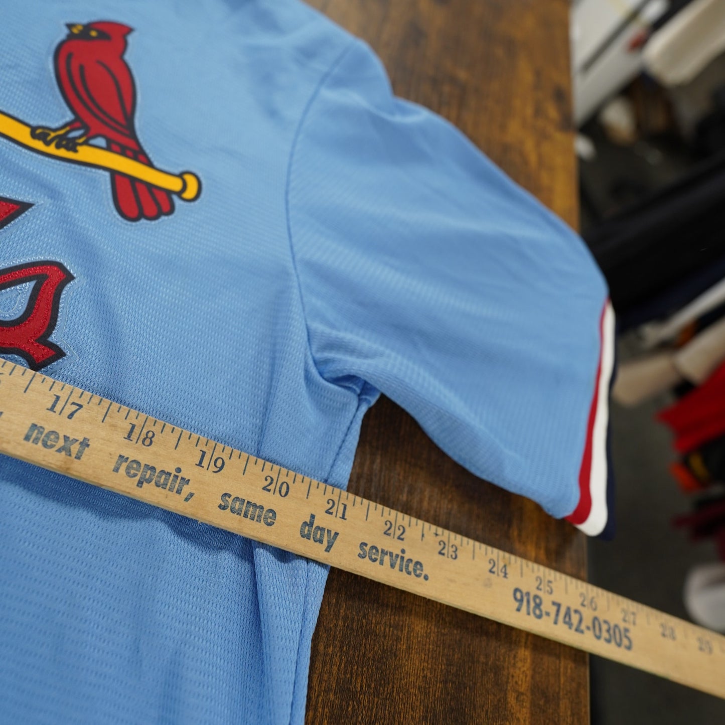 (M) Nike St. Louis Cardinals Light Blue Cooperstown Baseball Jersey Men's M New