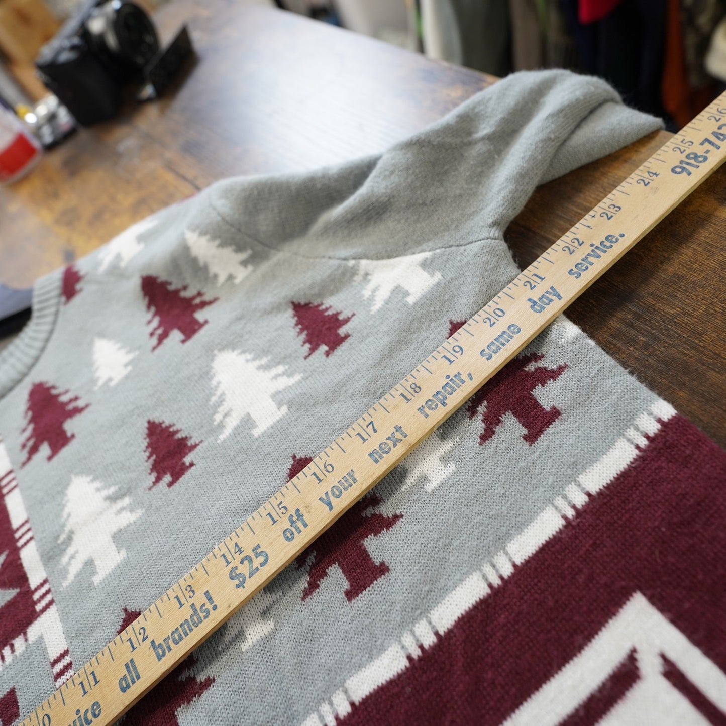 (M) Texas A&M Aggies Knit Christmas Sweater Men's M Maroon Gray ATM