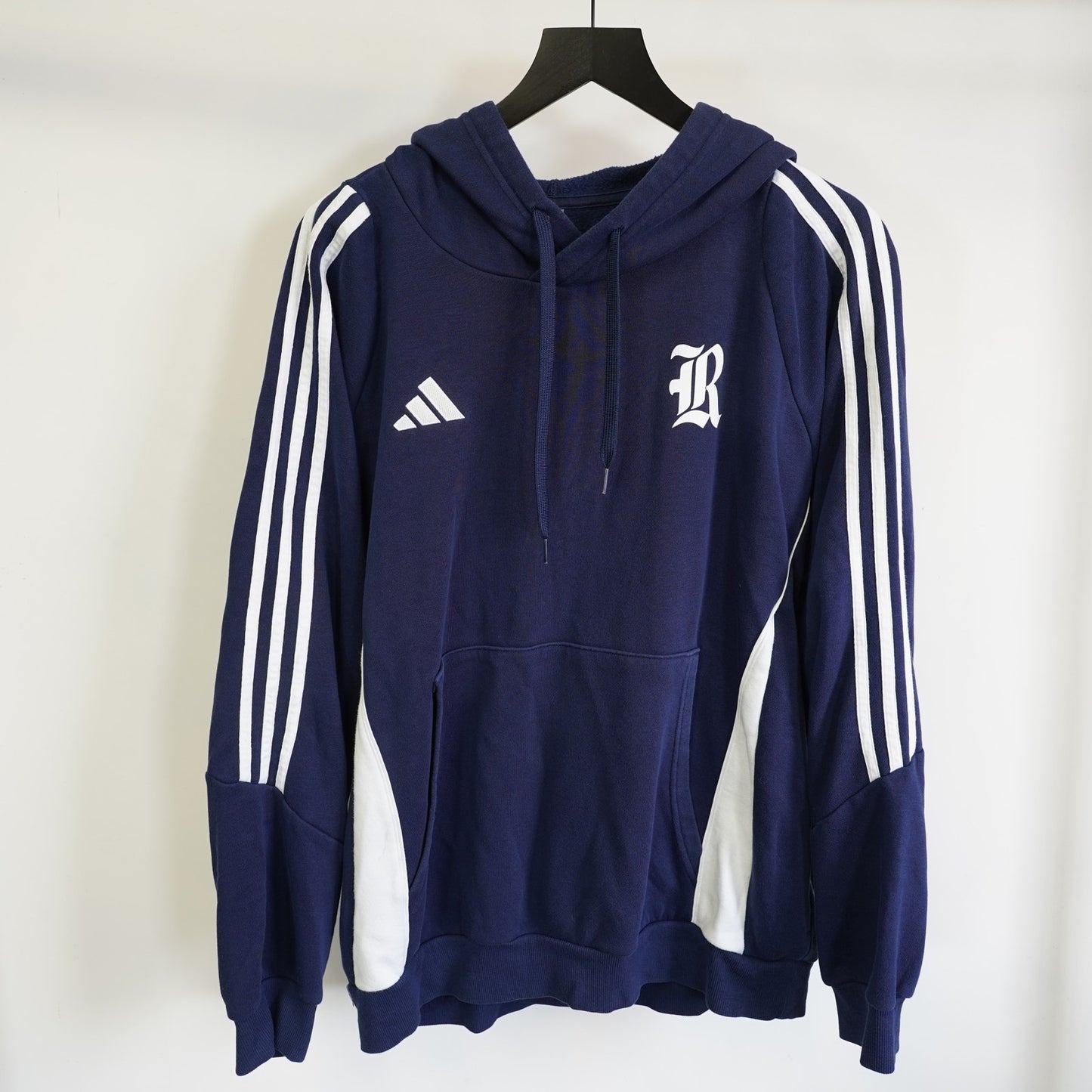 (L) Rice University Owls Adidas Striped Hoodie Men's L Navy Blue White Pullover