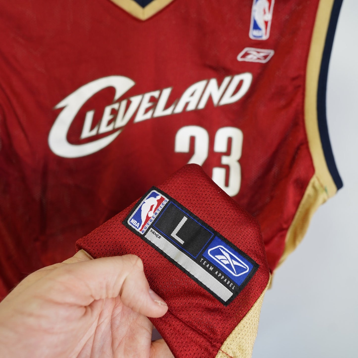 (Kids L) Vintage Lebron James Cleveland Cavaliers Reebok Basketball Jersey Youth L Kids