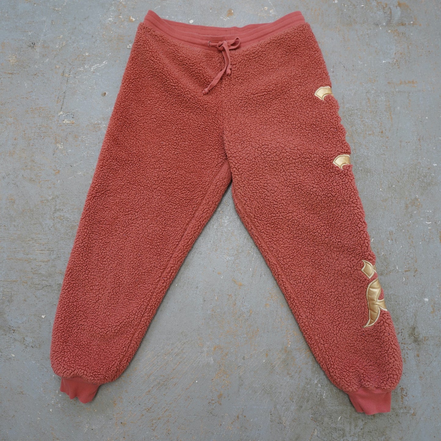 (Women's L) Disneyland Resort Spirit Jersey Deep Pile Fleece Jogger Sweatpants Womens L Pink