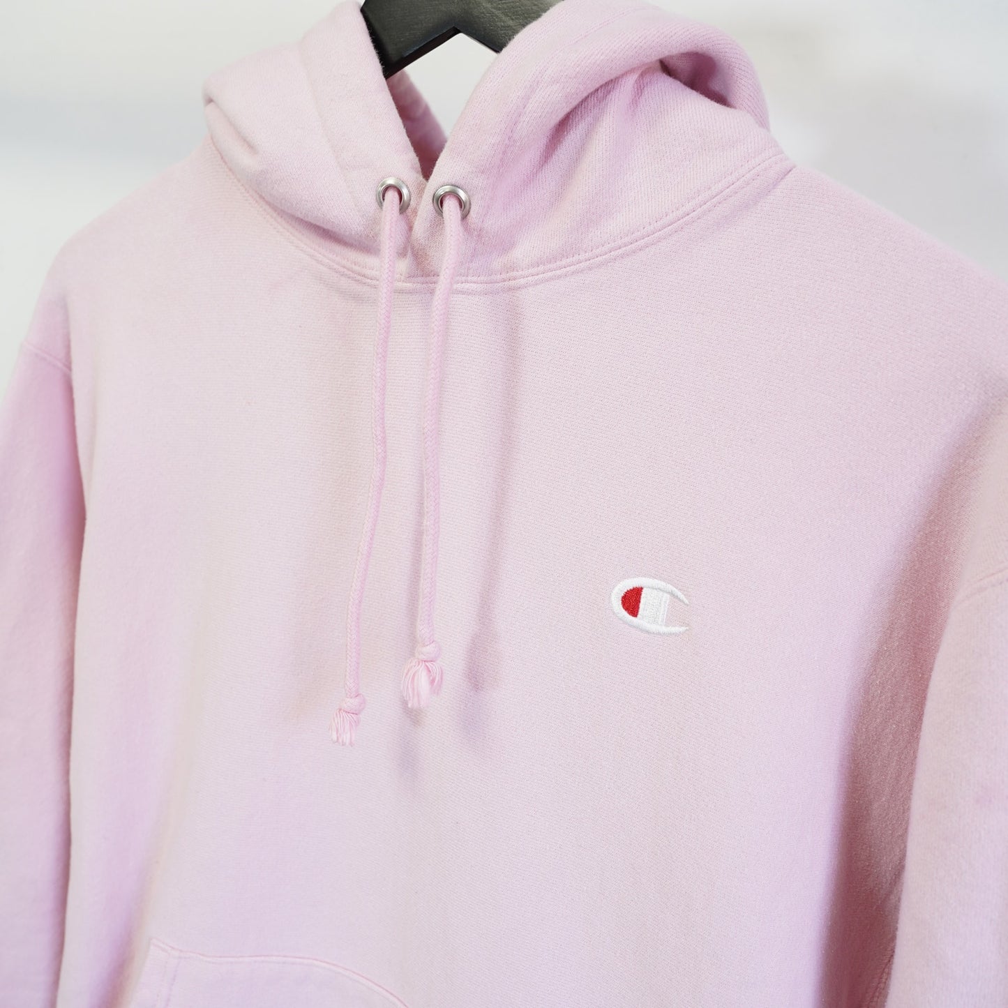 (L) Champion Reverse Weave Pink Hoodie Men's L Essential Minimalist Y2K