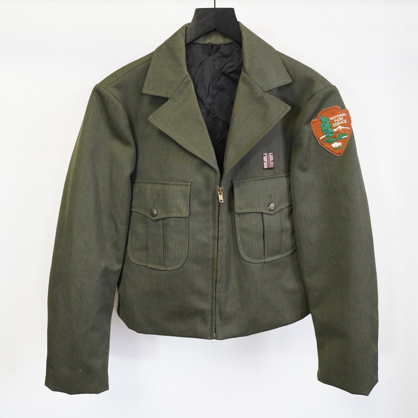 (S) Vintage 1950s NPS National Park Service Ranger Ike Jacket Uniform Gaberdine 38 S