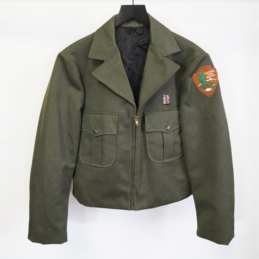 (S) Vintage 1950s NPS National Park Service Ranger Ike Jacket Uniform Gaberdine 38 S