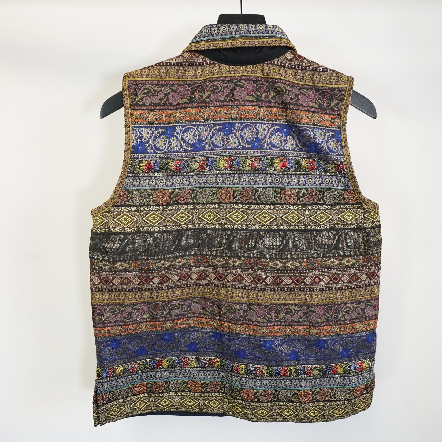 (Women's M) Vintage Chico's Design Tapestry Vest Multi-Colored Geometric Pattern Women's M