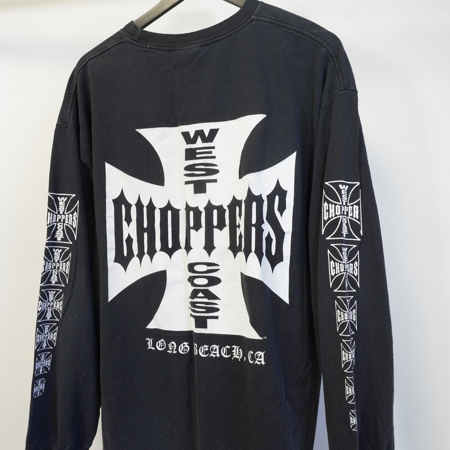 (XL) Vintage West Coast Choppers Long Sleeve Biker T-Shirt Size XL Y2K Jesse James