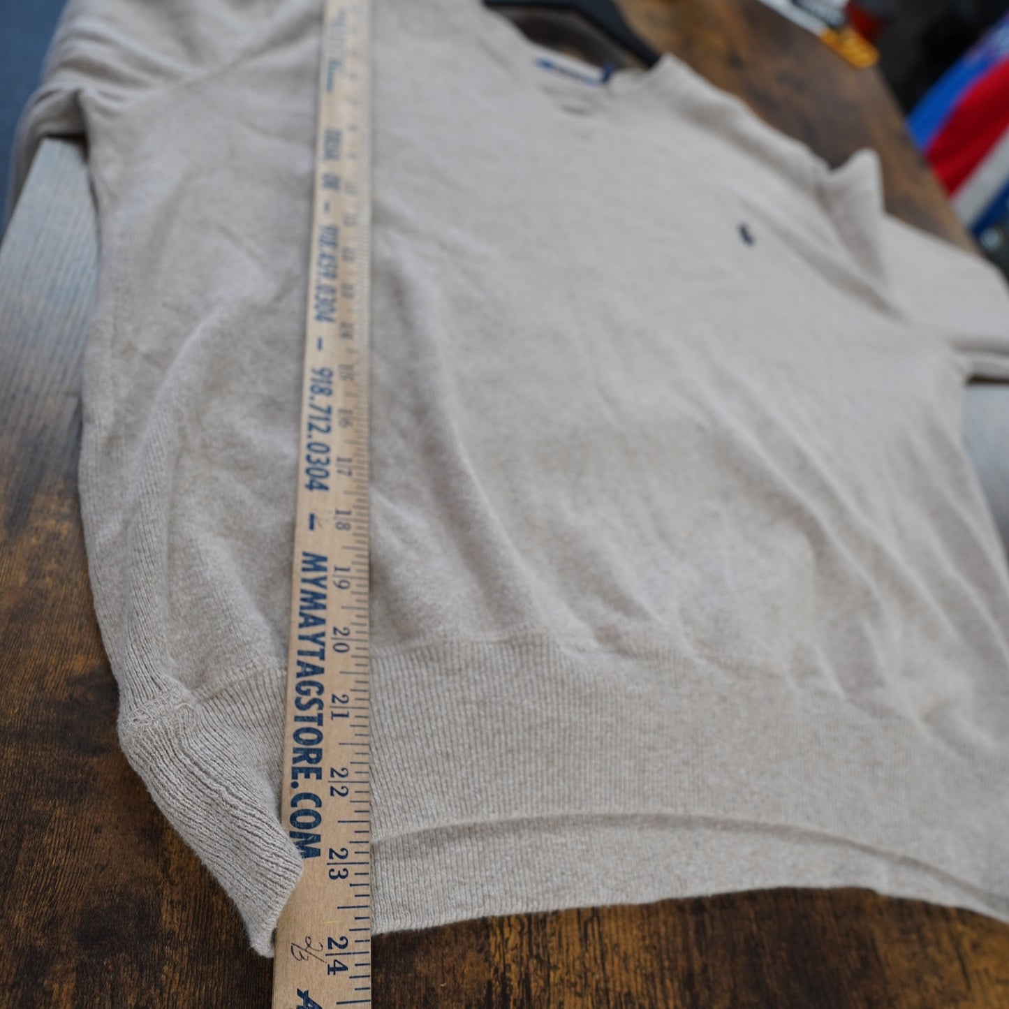 (M) Polo Ralph Lauren Cream Pullover Knit Sweater Men's M Beige Sweatshirt Tan