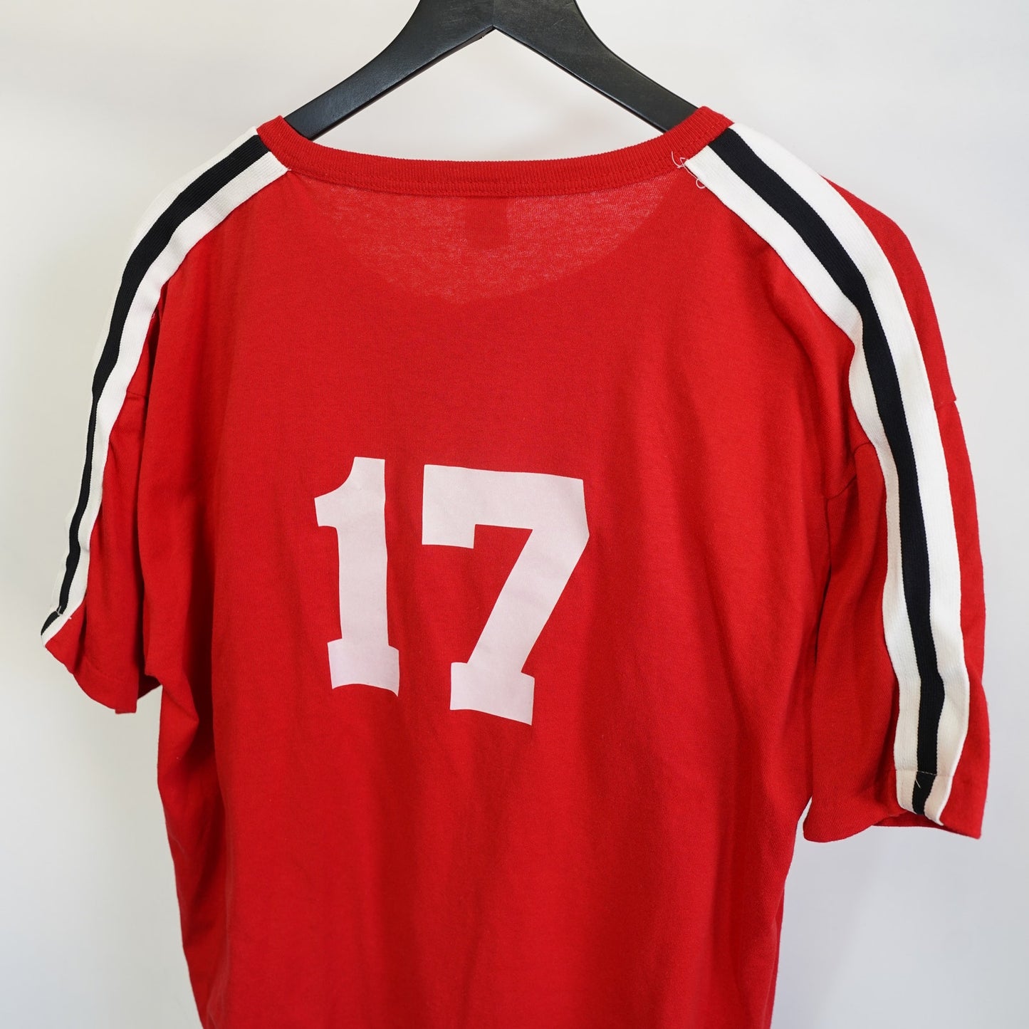 (XL) True Vintage Whitey's Seafood Crawfish Baseball Jersey Henley Men's XL Texas Red
