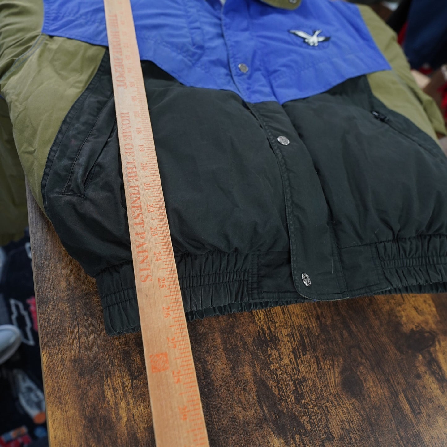 (L) Vintage Triple Fat Goose 90s Down Filled Puffer Ski Jacket Snow Blue