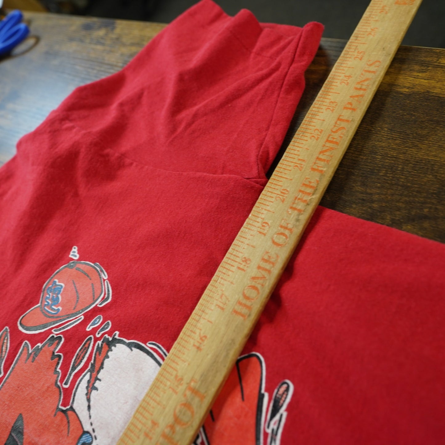 (L) Vintage St. Louis Cardinals Caricature Single Stitch Baseball T-Shirt Mens L Red