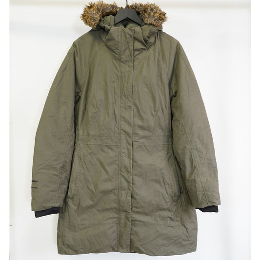 (Women's XXL) The North Face Arctic Parka Olive Green HyVent 550 Down Faux Fur Hood