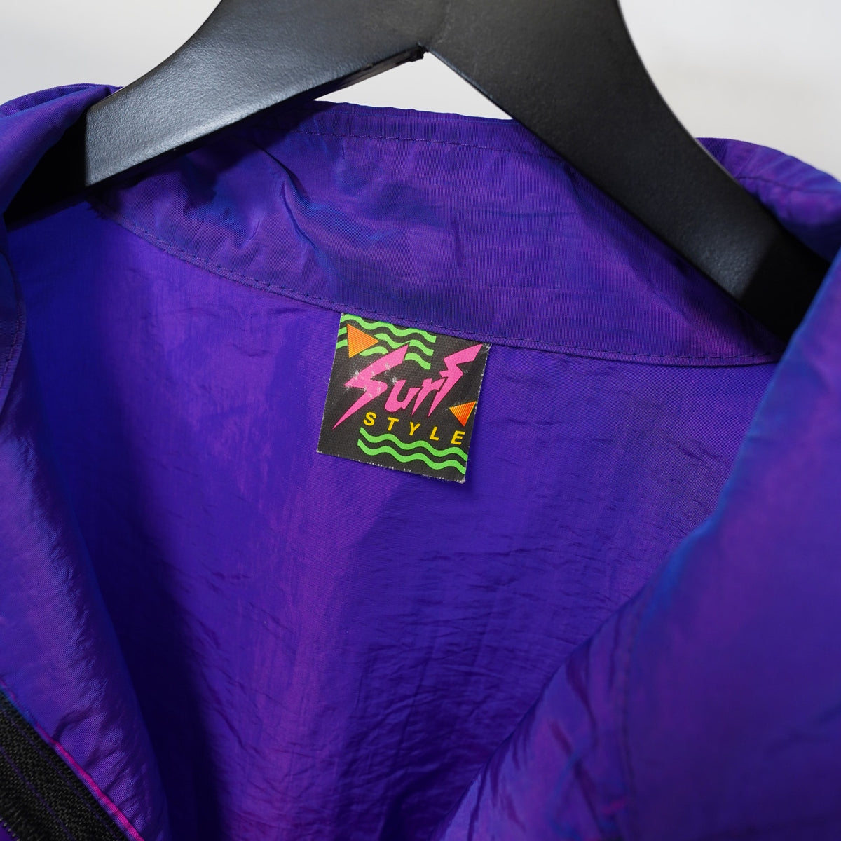(XL) Vintage Surf Style Body Gear 1/4 Zip Windbreaker Jacket Men's XL Purple 90s