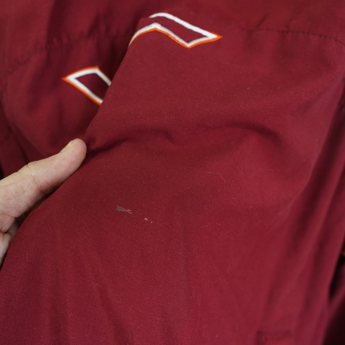 (3XL) Vintage Virginia Tech Hokies Sewn Pullover Windbreaker Jacket Men's 3XL Maroon