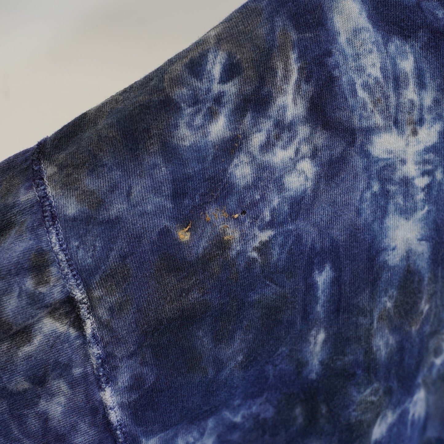 (XL) Vintage Red Tide Tie Dye Surf Longsleeve Henley T-Shirt Y2K Hippie Boho