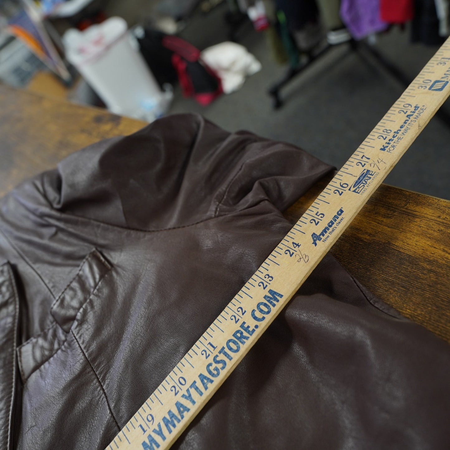 (L) True Vintage Adler Western Leather Overcoat Blazer Jacket Men's XL Sz. 46 Brown
