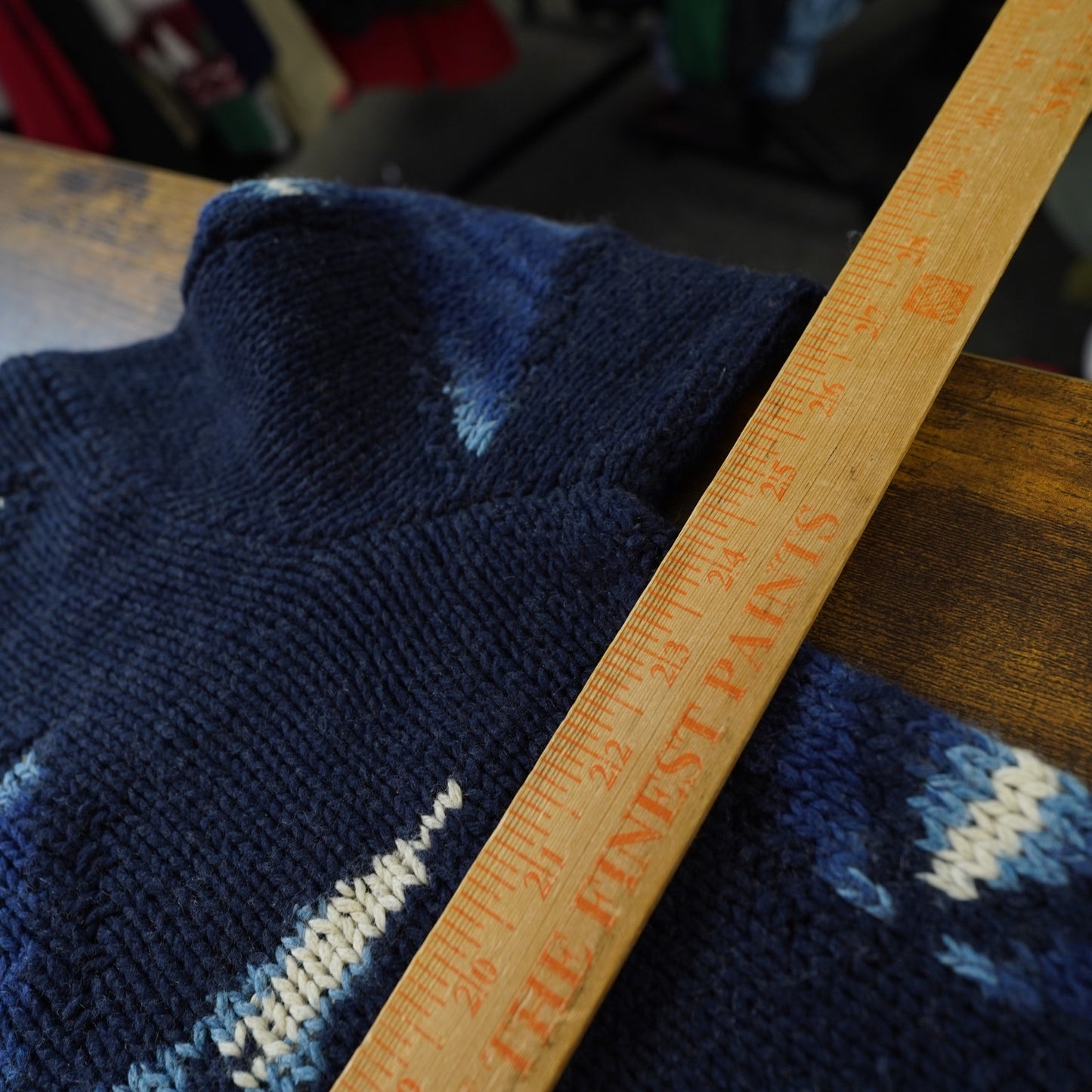 (XL) Vintage Polo by Ralph Lauren Hand-Knit Aztec Sweater Men's XL Southwest Blue