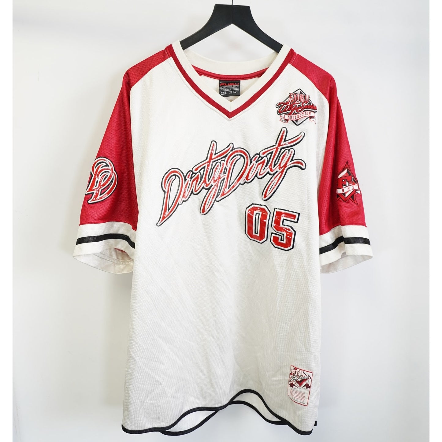 (XXL) Vintage Fubu Dirty Dirty South 05 Hip Hop Jersey Mens XXL Stitched Y2k 2000s Red