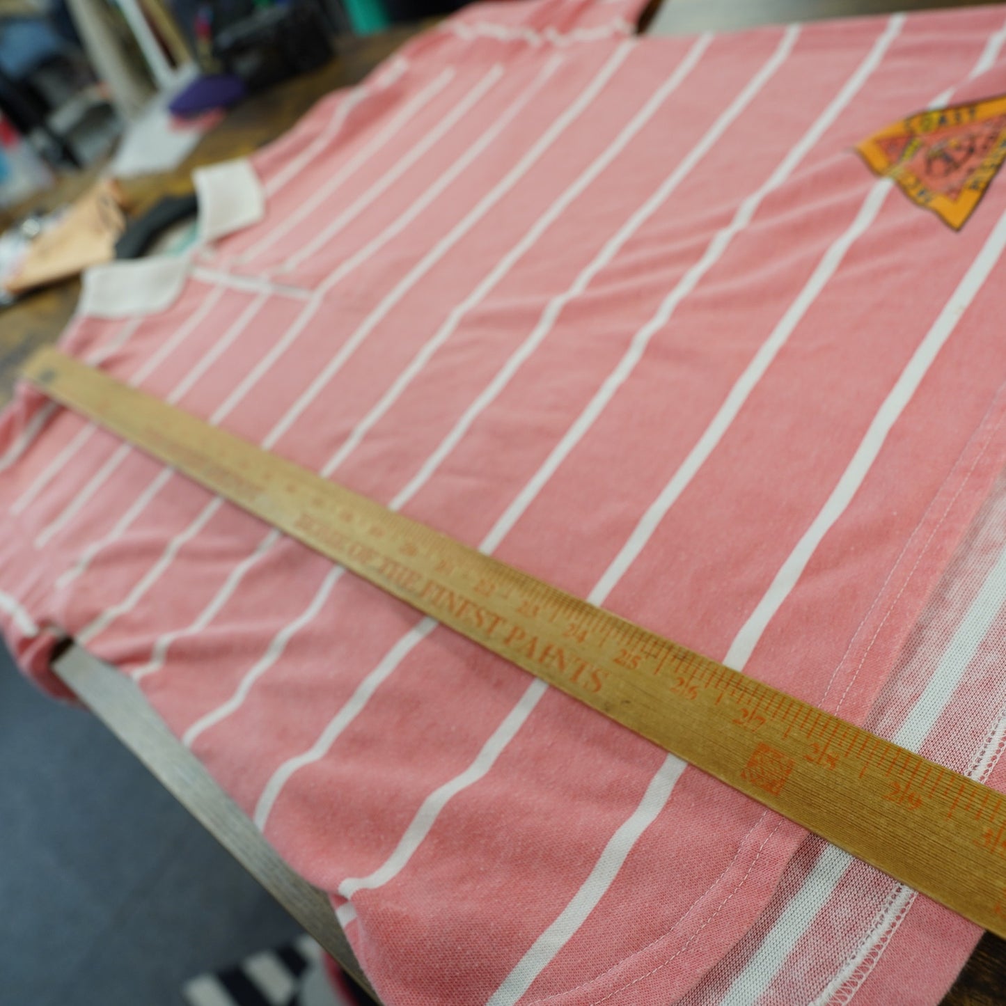 (XL) Vintage 90s Pink Striped Rugby Long Sleeve Polo Shirt Men's XL PCH Skate Surf