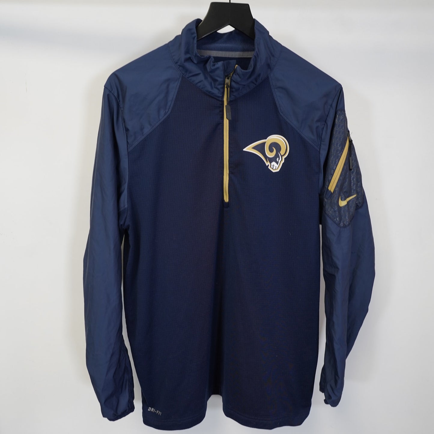 (S) Vintage LA St. Louis Rams Nike Dri-Fit 1/4 Zip Pullover Men's S Navy Jacket