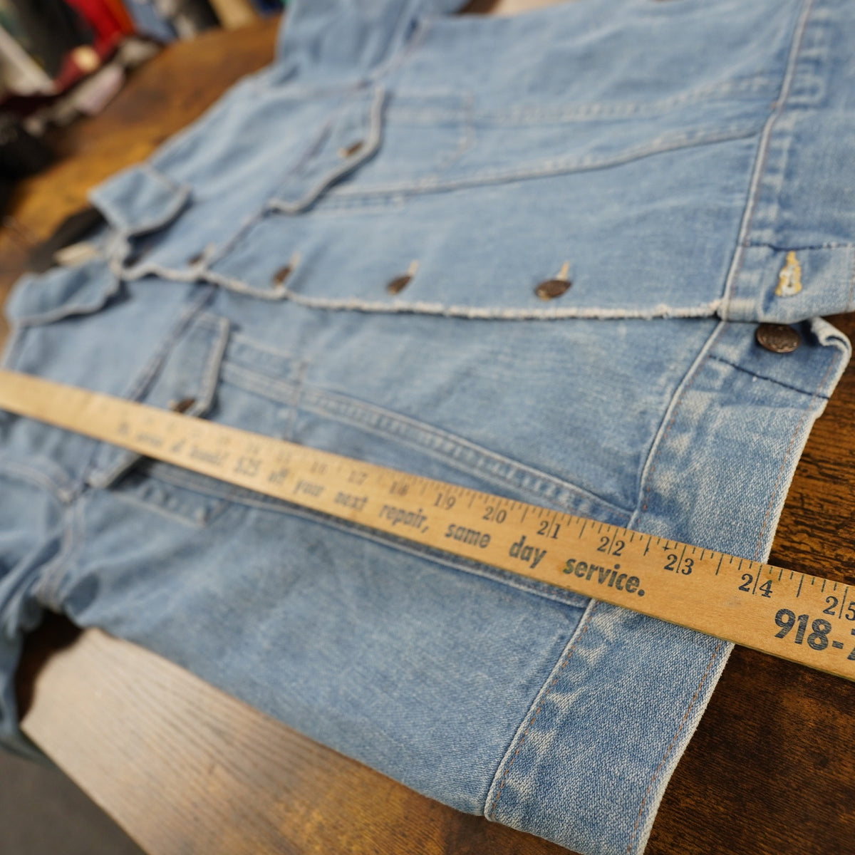 (M) True Vintage 1970s Light Wash Denim Jacket Men's M Western Indie