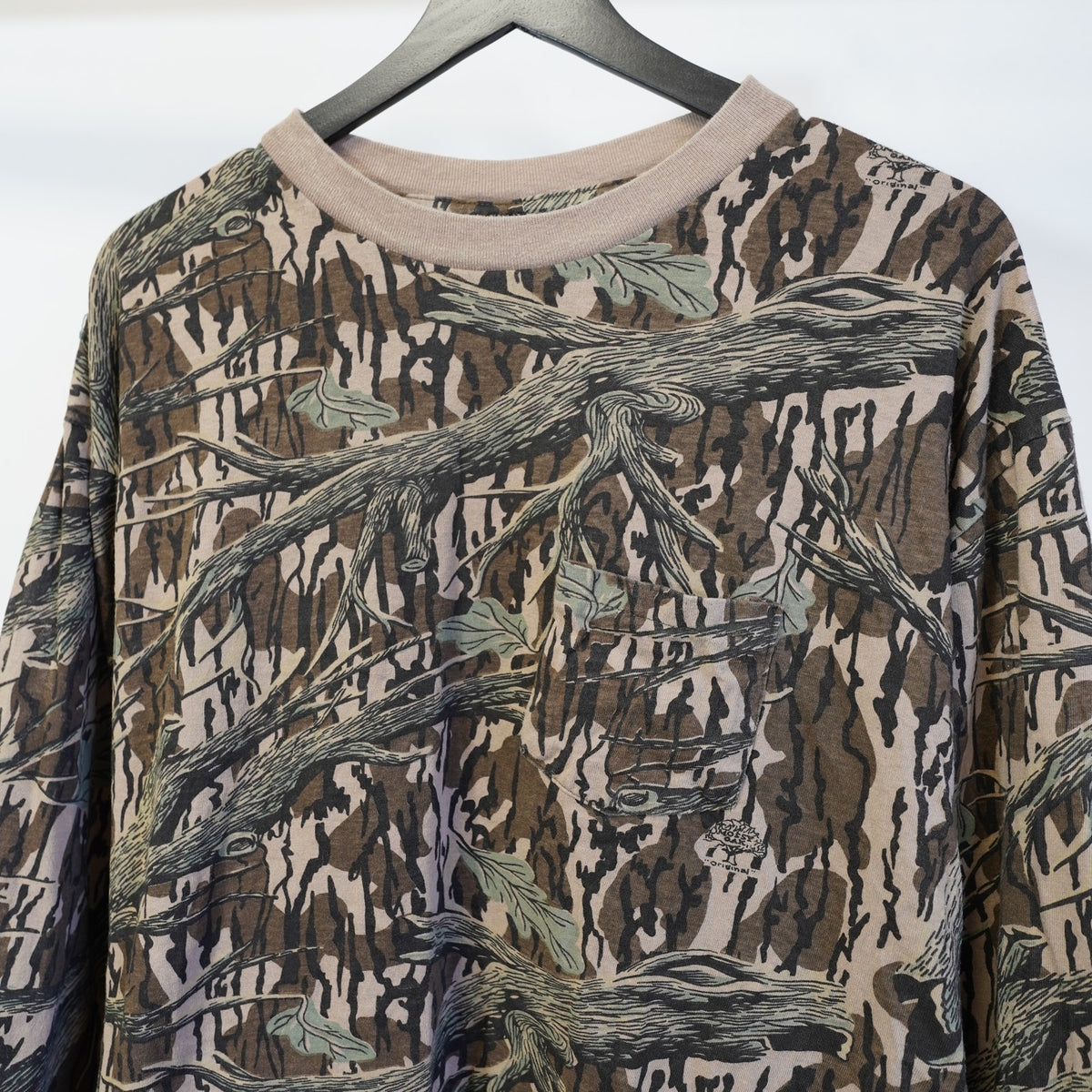 (XL) Vintage Mossy Oak Treestand 90s Camouflage Longsleeve T-Shirt Men's XL Brown