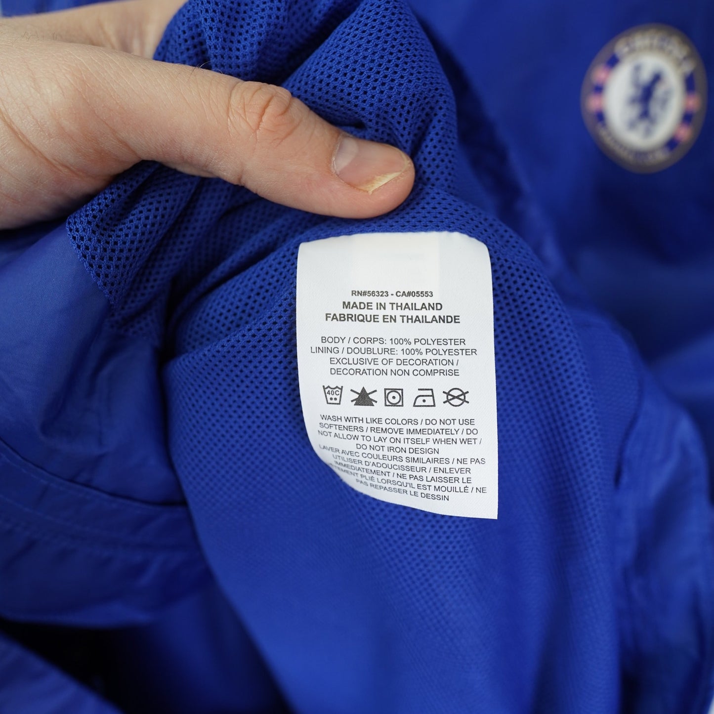 (L) Nike Chelsea FC Soccer Warm Up Windbreaker Jacket Men's L Blue Futbol