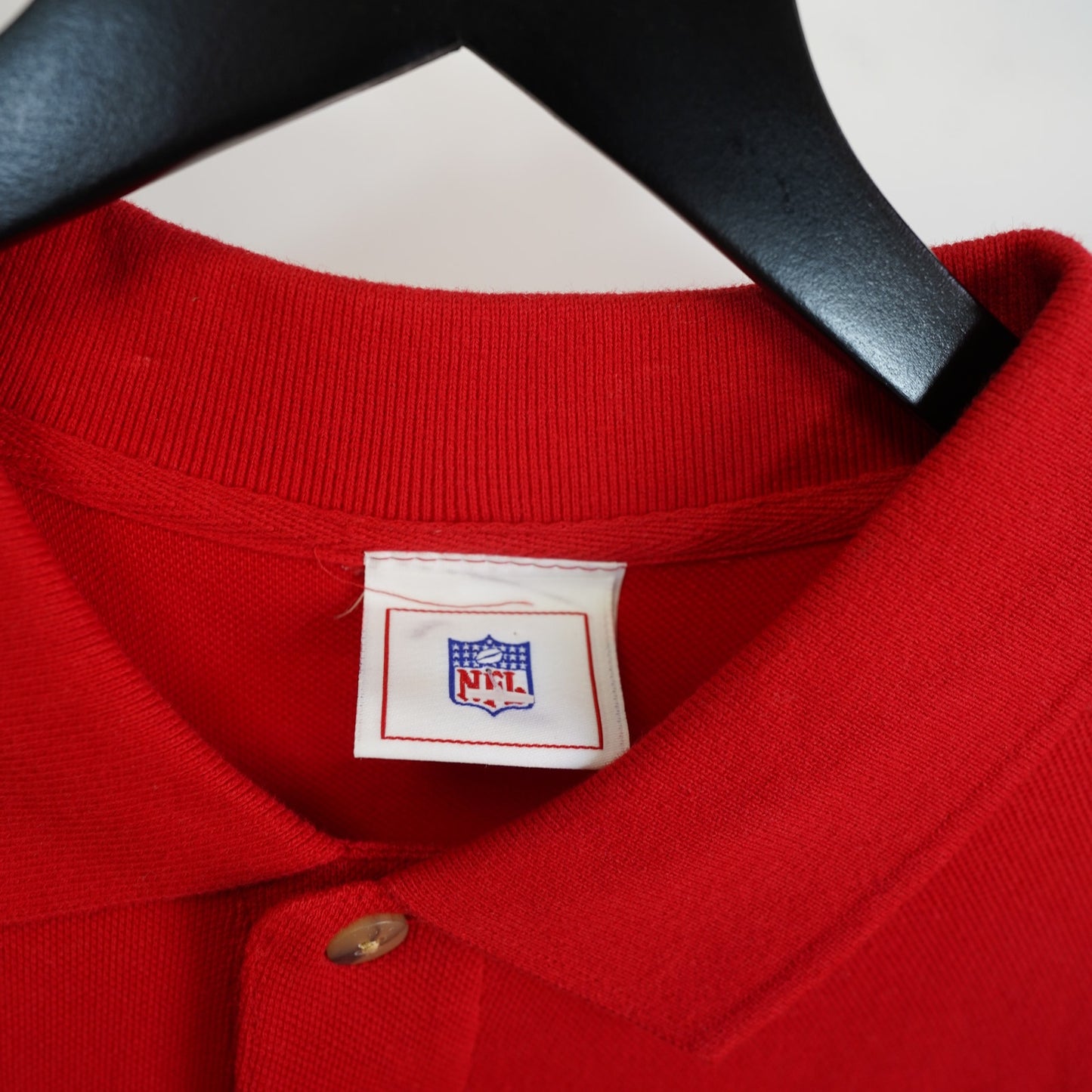 (XL) Vintage Tampa Bay Buccaneers Sewn Football Polo Shirt Men's XL Red NFL Stitched