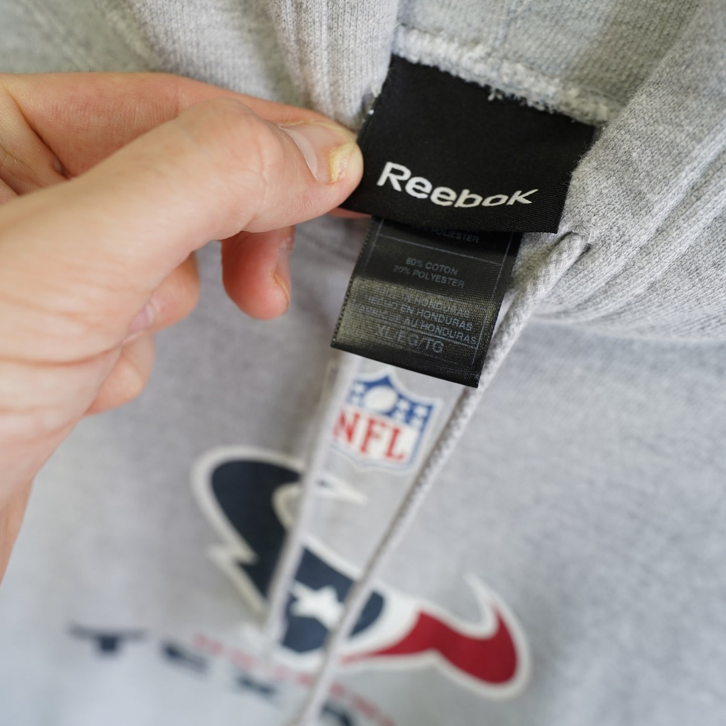 (XL) Vintage Houston Texans 2000s Reebok Pullover Hoodie Men's XL Gray NFL Y2K