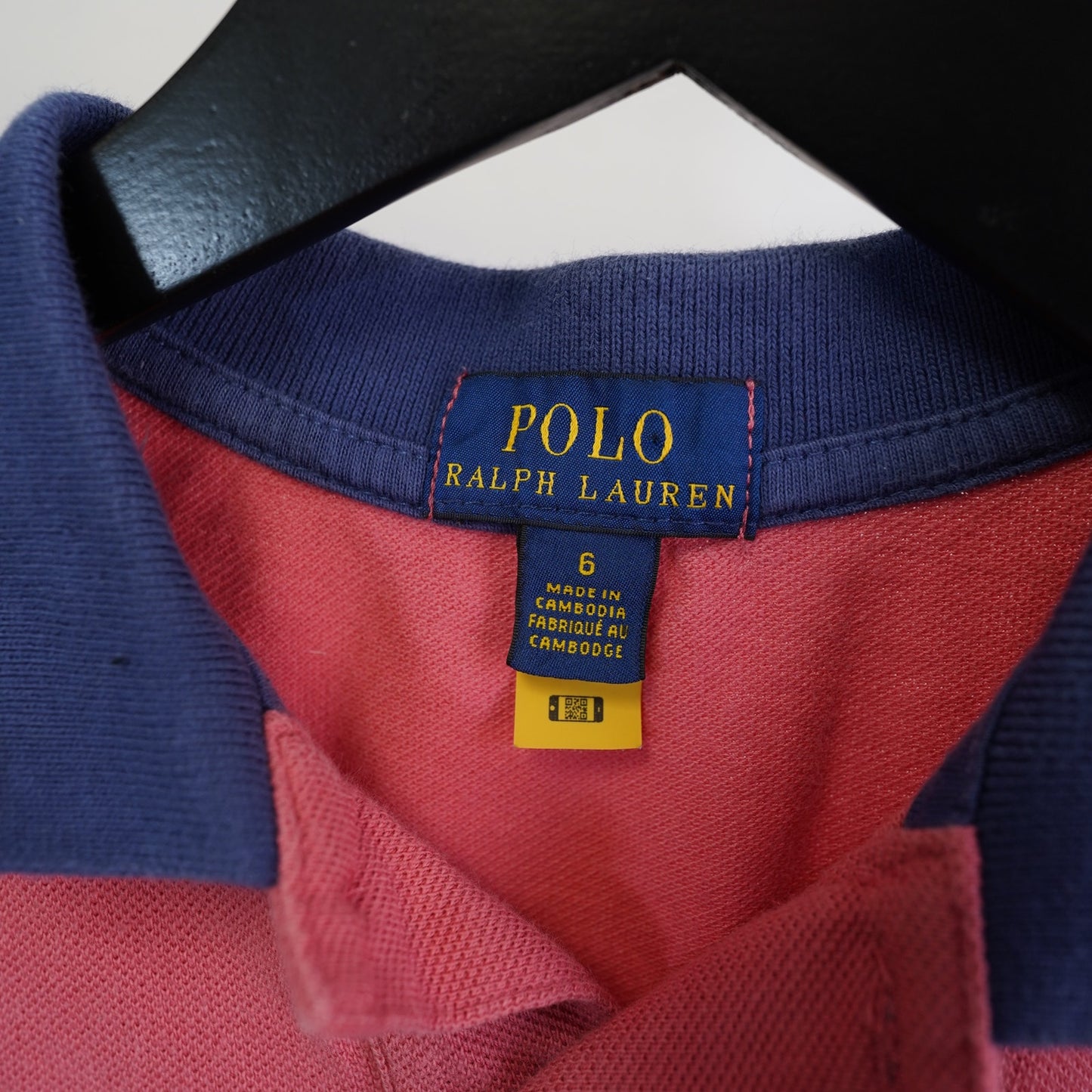 (Youth 6) Polo Ralph Lauren Big Pony Embroidered Striped Polo Shirt Kids Sz. 6 Youth Pink