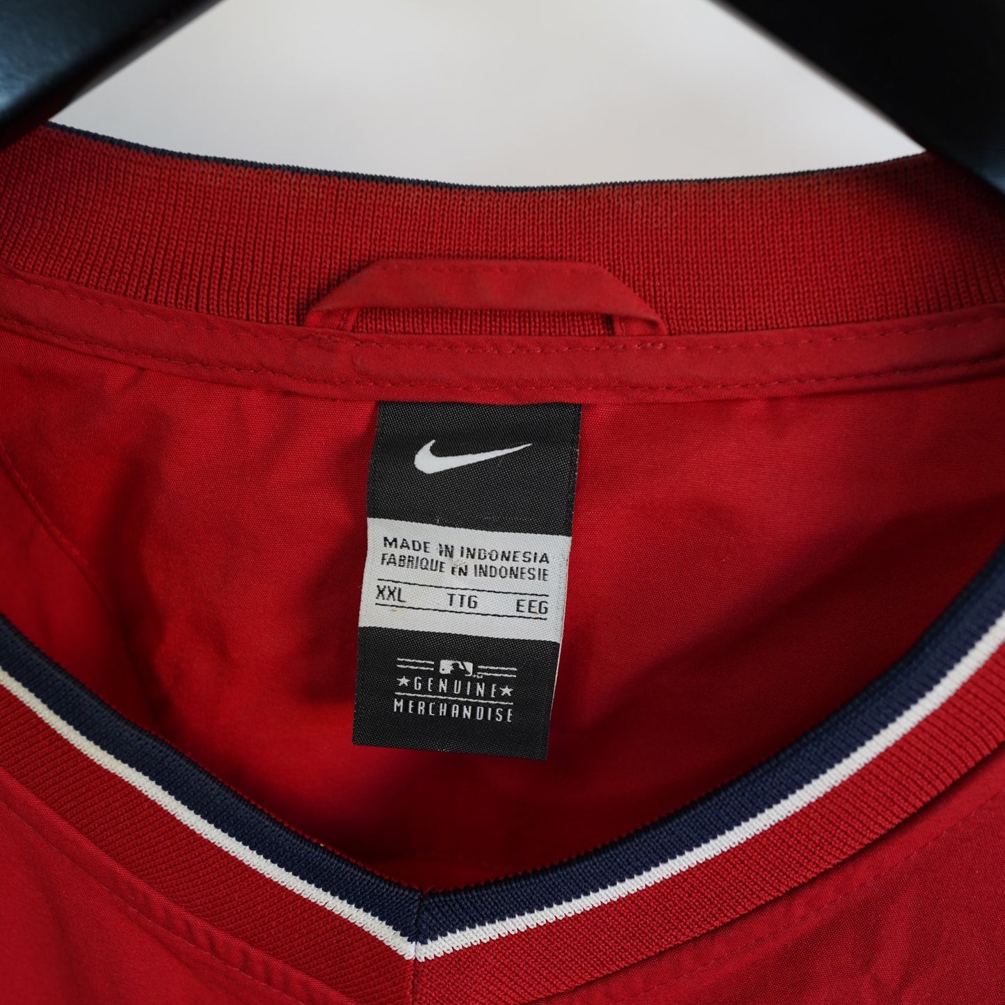 (XXL) Vtg St. Louis Cardinals Nike Center Swoosh Pullover Windbreaker Red