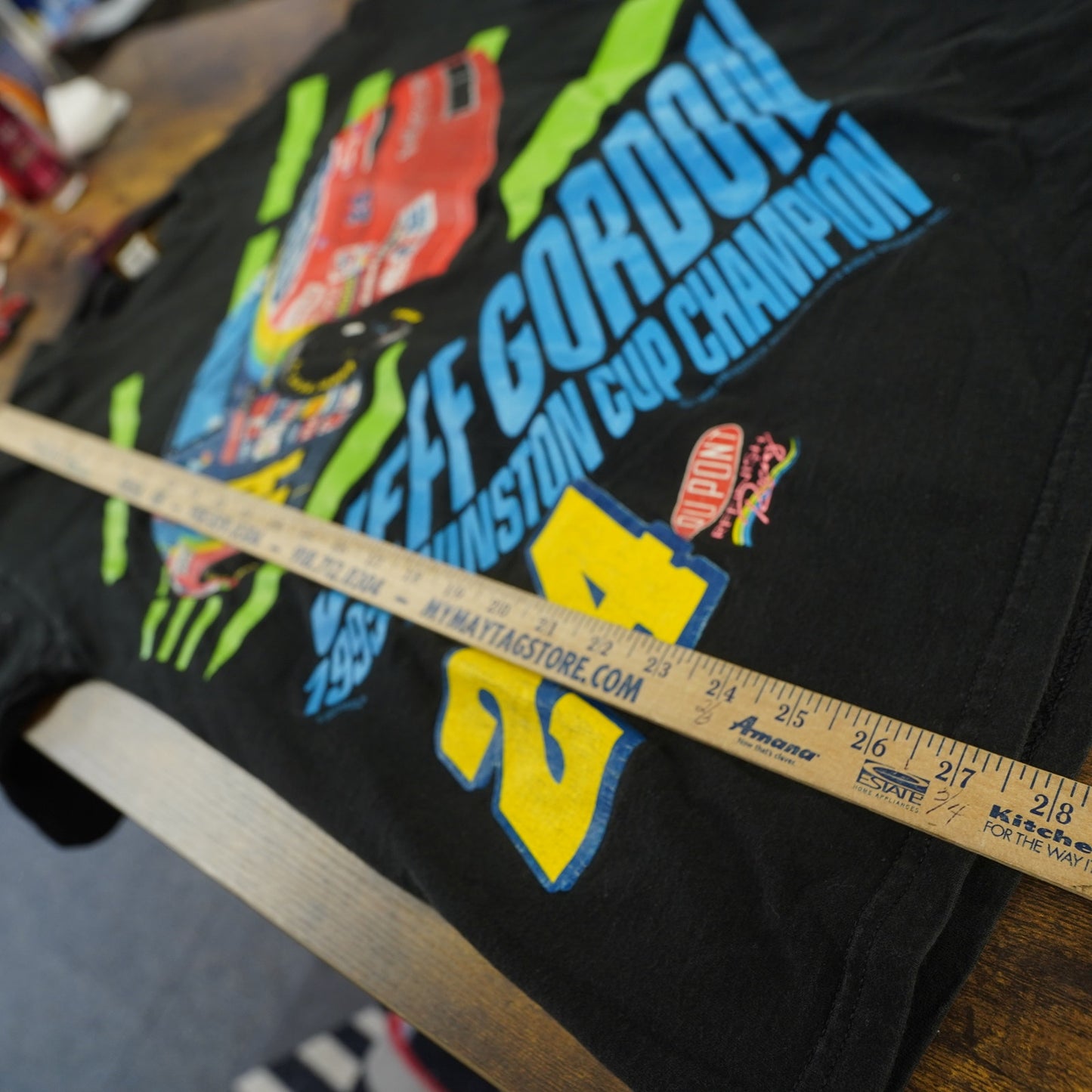 (L) Vintage Jeff Gordon 1995 Winston Cup Champ Nutmeg Nascar T-Shirt Men's L AOP